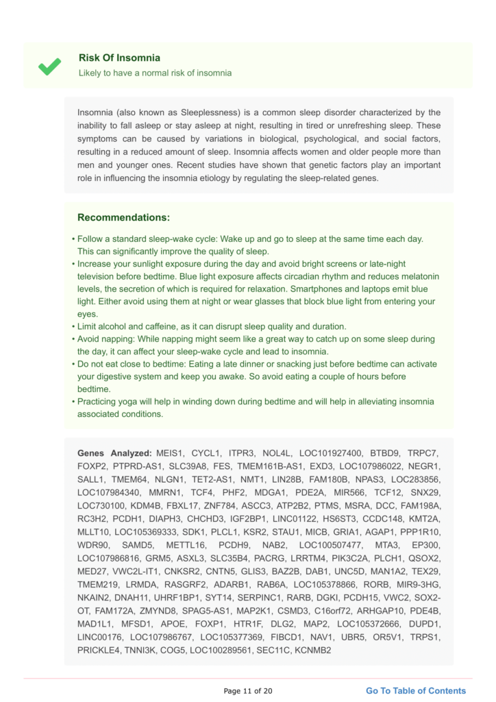 Is Insomnia Genetic: Xcode Life's Insomnia DNA Report