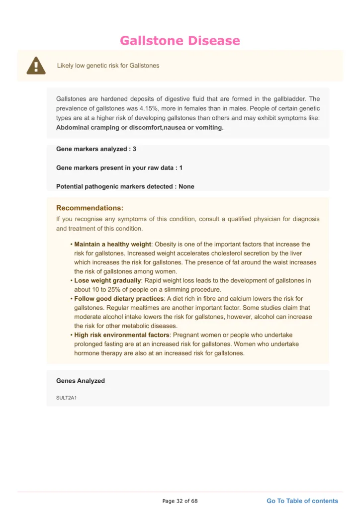 Image: Are Gallstones Hereditary - Xcode Life’s Gallstones Genetic Report