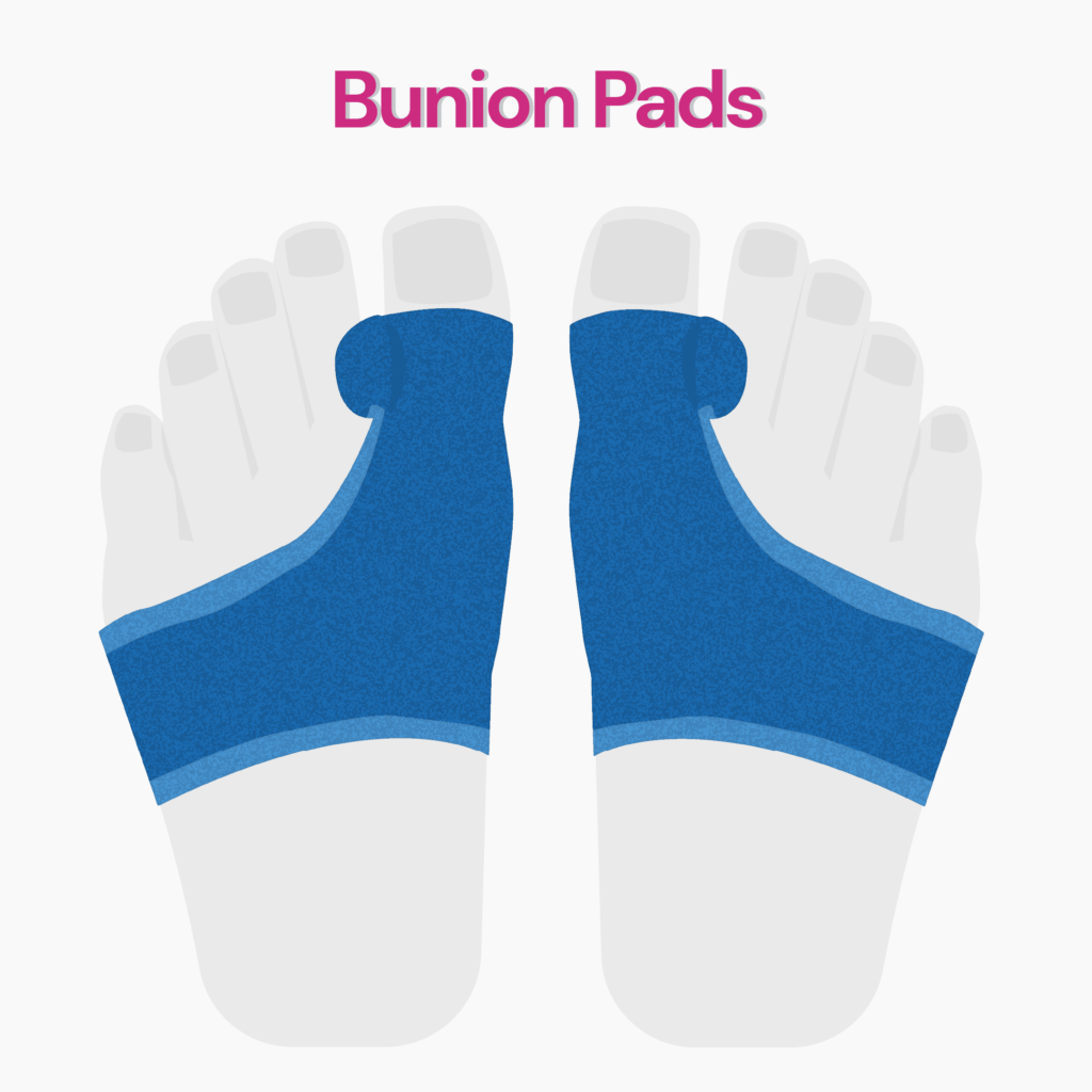 An image depicting the usage of bunion pads
