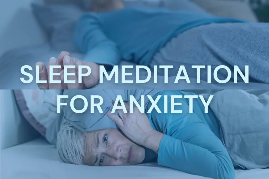 A woman considering sleep meditation for anxiety